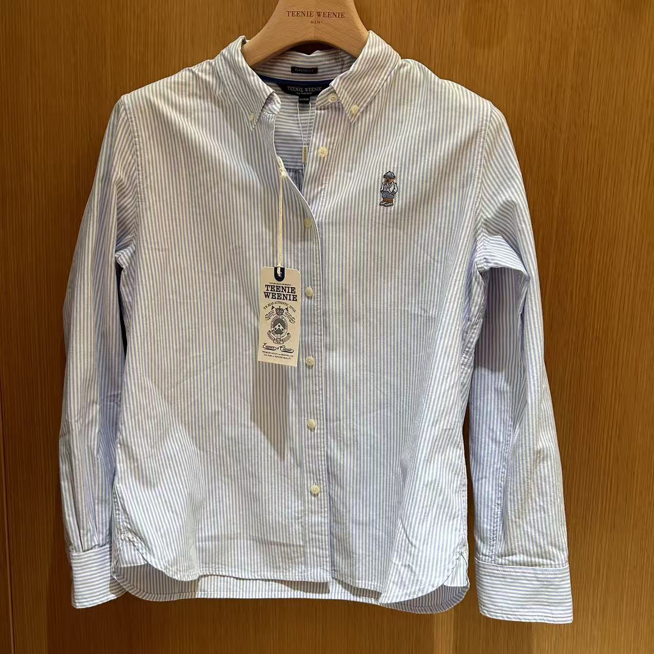 TEENIE WEENIE 2026春款女装流光风纯棉条纹衬衫TTYS2612C2E