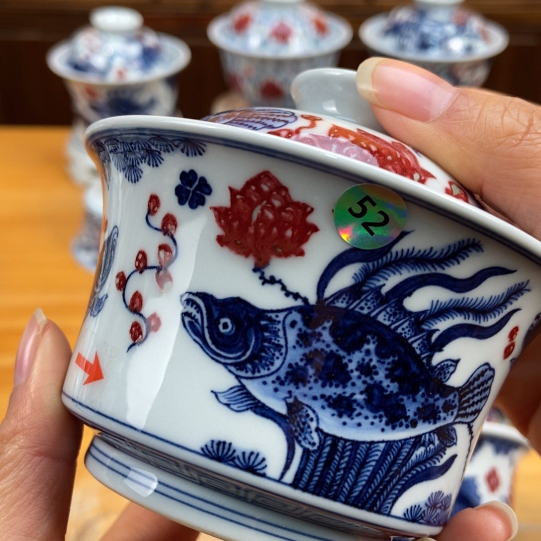 手绘现代茶具非古董