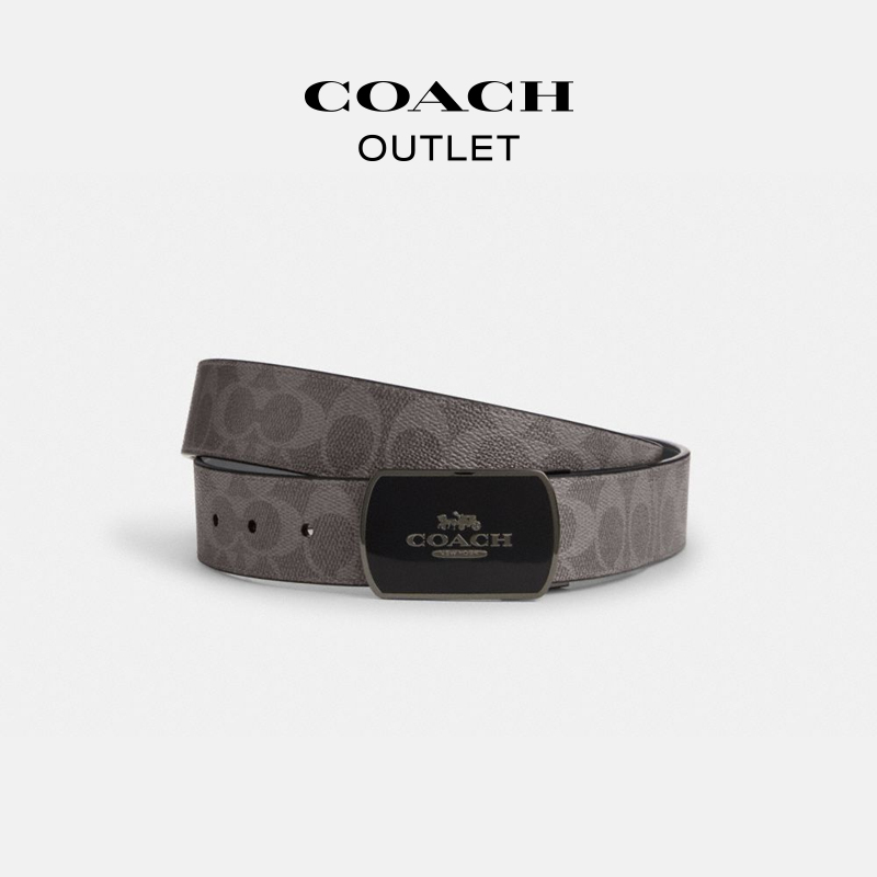 【新品】COACH/蔻驰奥莱 饰片扣可裁剪双面腰带，38MM
