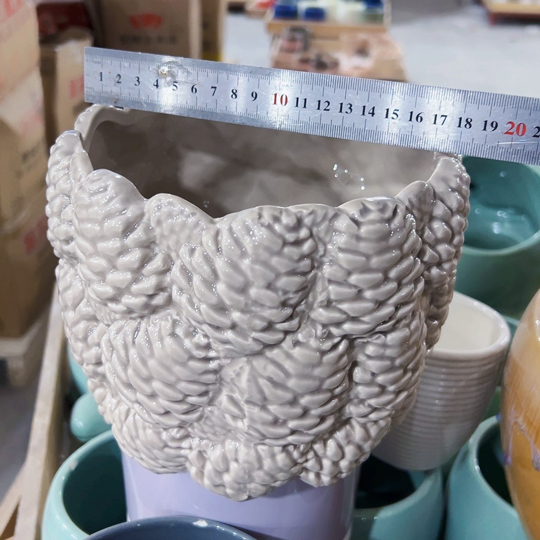 有孔外贸尾单陶瓷花盆凑单10米包邮