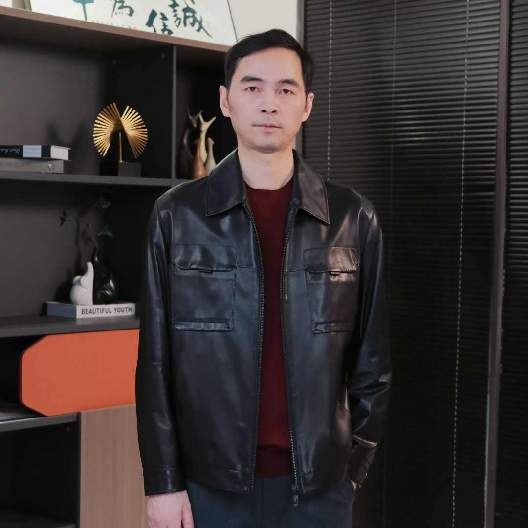 2025超薄系列经典简约小山羊皮休闲夹克春装