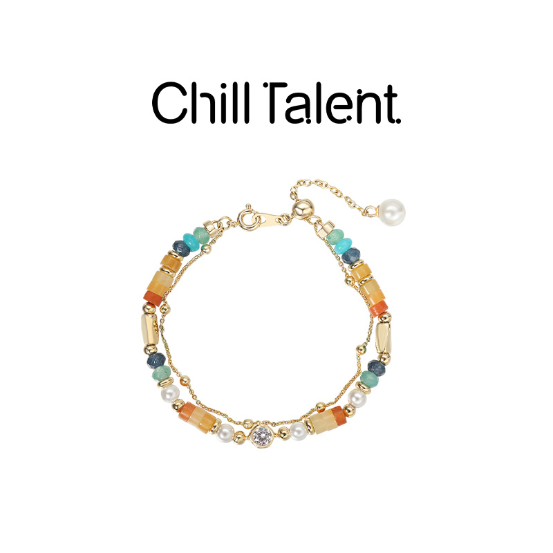 铜合金手链 CHILL TALENT 印象收藏彩珠项链手链轻奢彩色百搭