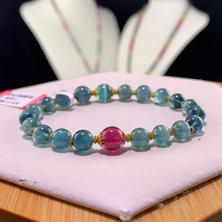 双色碧玺手链未镶嵌