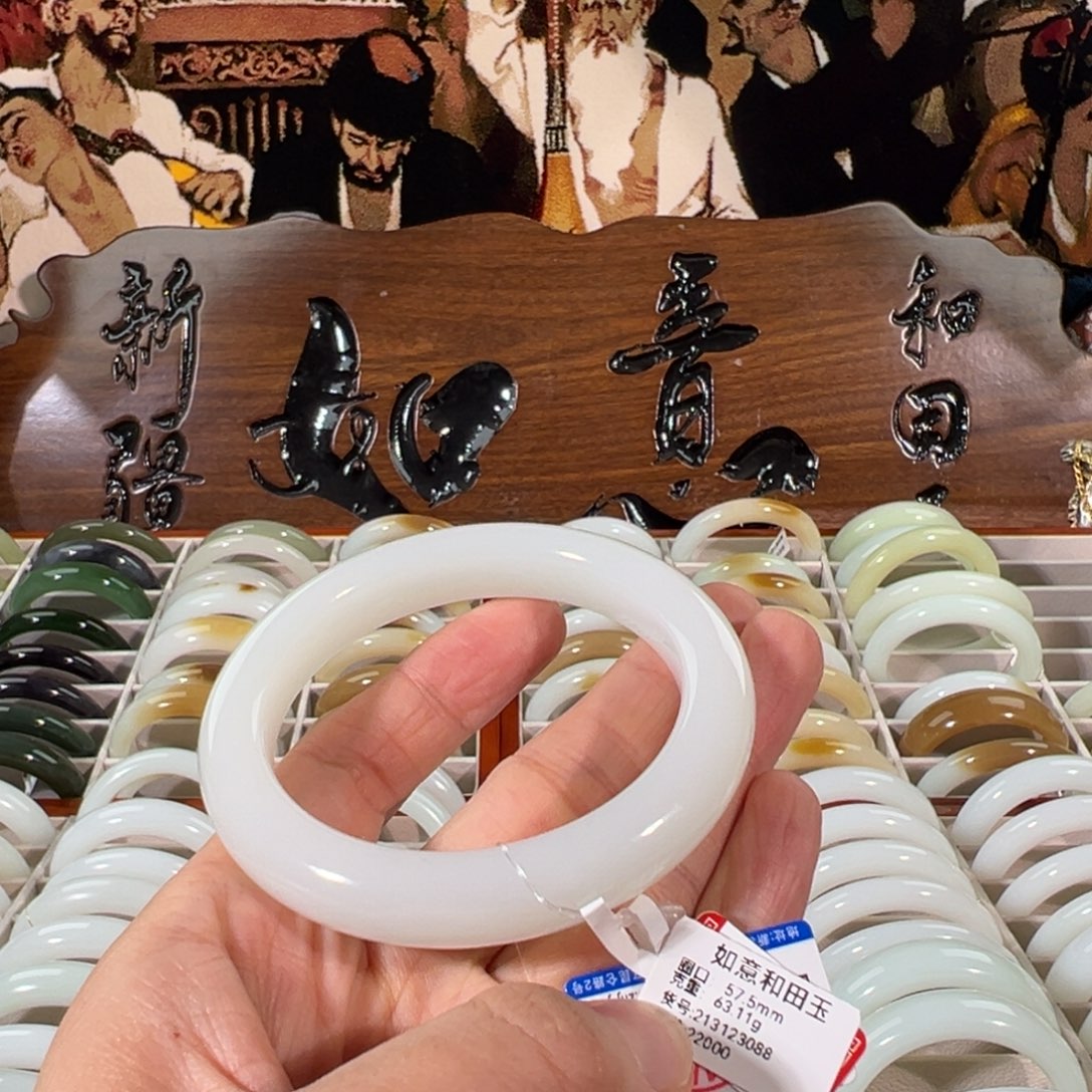 和田玉（白玉）未镶嵌手镯和田玉女士羊脂白玉手镯