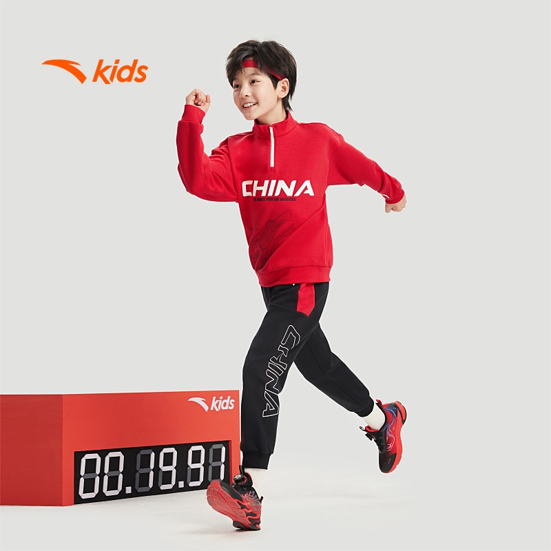 【断码捡漏 直播特惠 】安踏儿童男童春秋针织运动套/早秋保暖套装