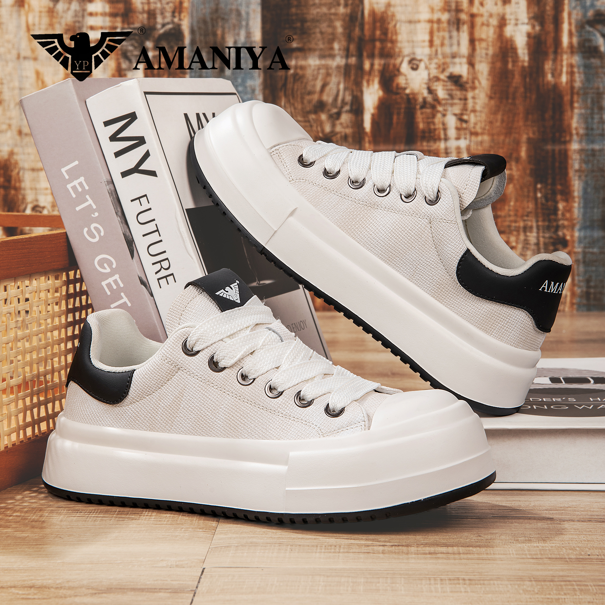 轻便百搭时尚小众增高板鞋休闲鞋情侣女鞋男士小白鞋低帮皮面秋季