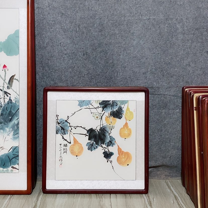 【闪购商品】国画书画作品带框65×65厘米