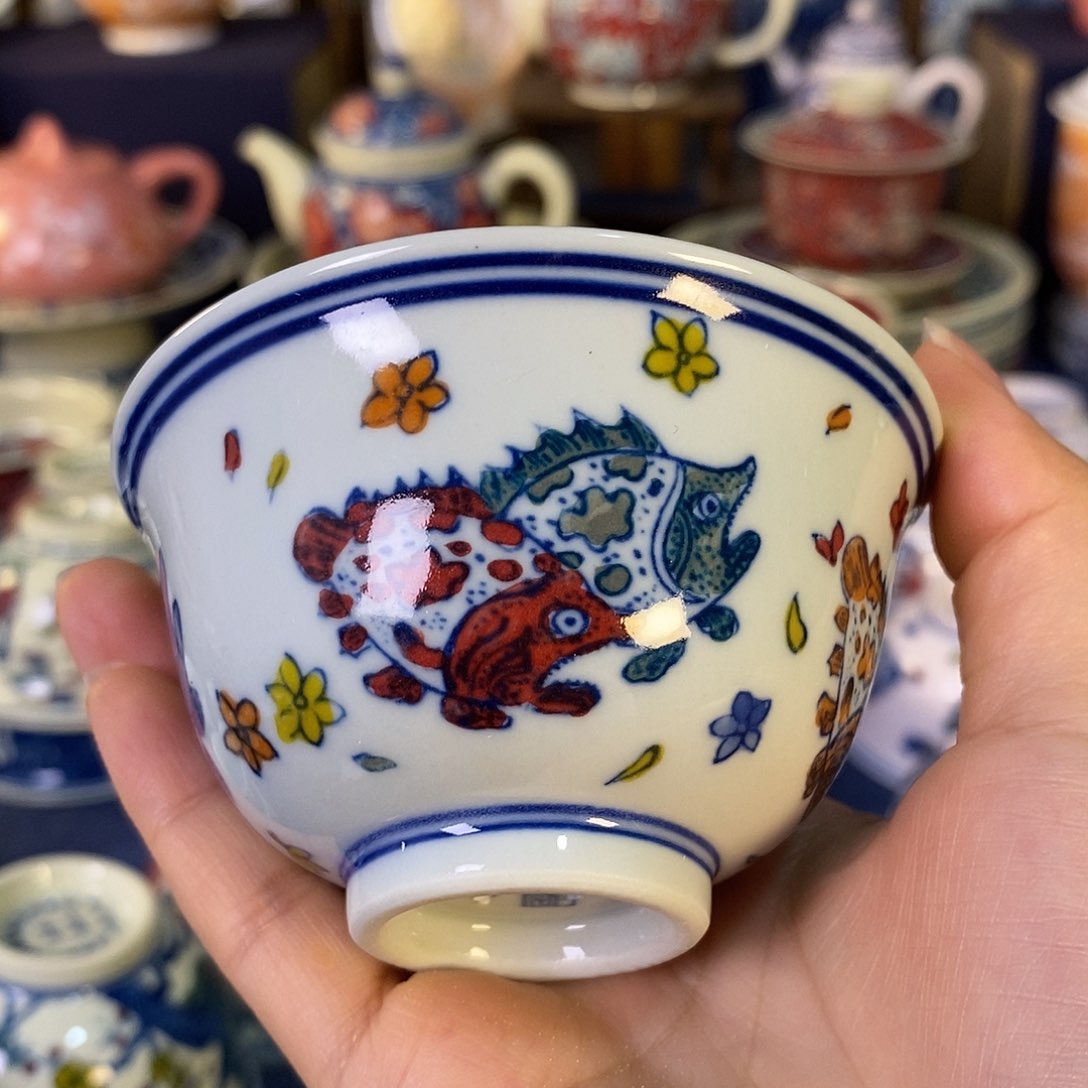 瓷片景德镇陶瓷茶杯1个