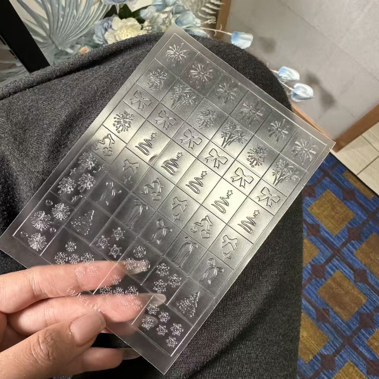 【1张】圣诞少女风美甲辅助贴纸