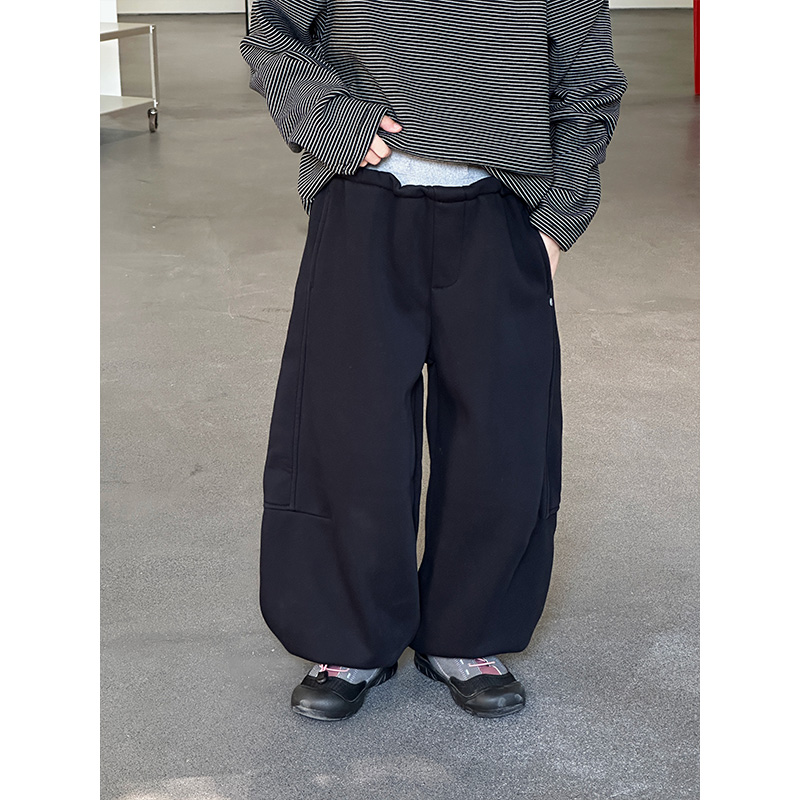 【现货】男童裤子秋冬加厚童装2025新款儿童加绒休闲裤韩版中大童