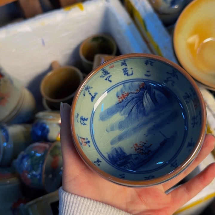 瓷片景德镇陶瓷手工手绘