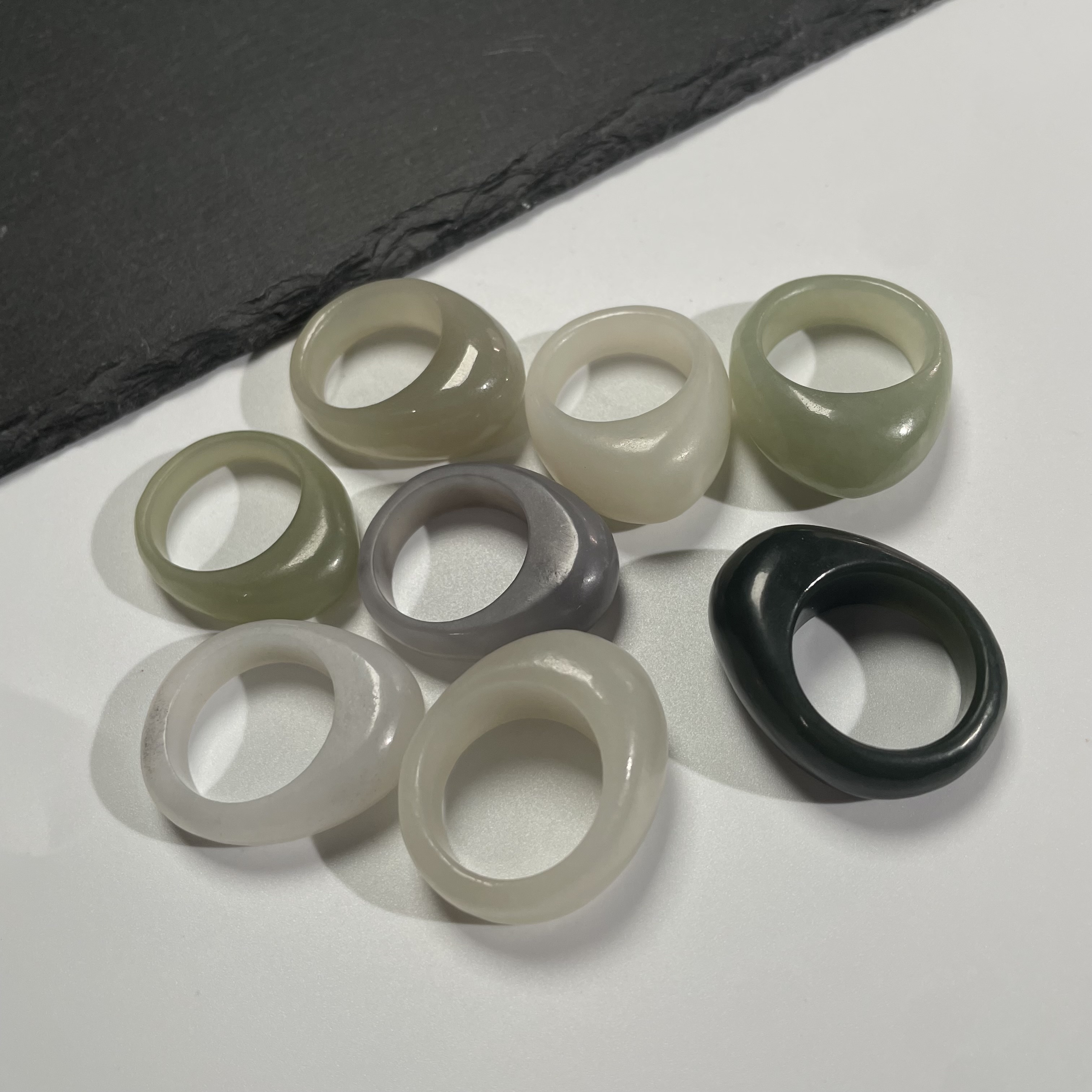 和田玉清仓戒指多样性发其一 KT25073015