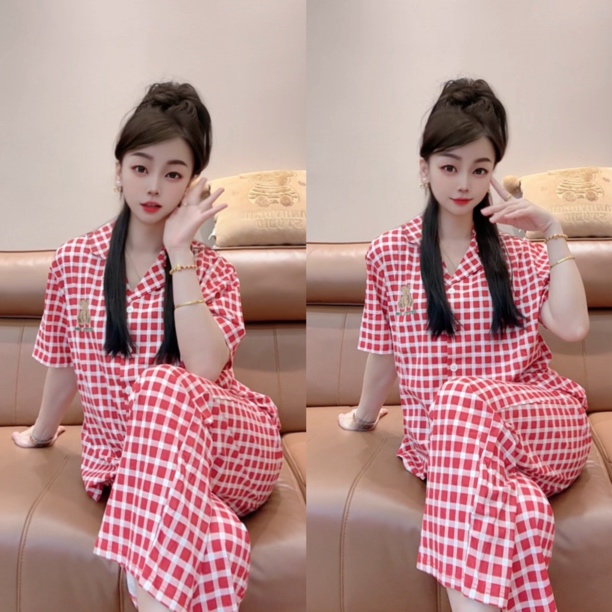 娜姐家2026新款开衫短袖短裤长裤可爱风可外穿女士睡衣套装290