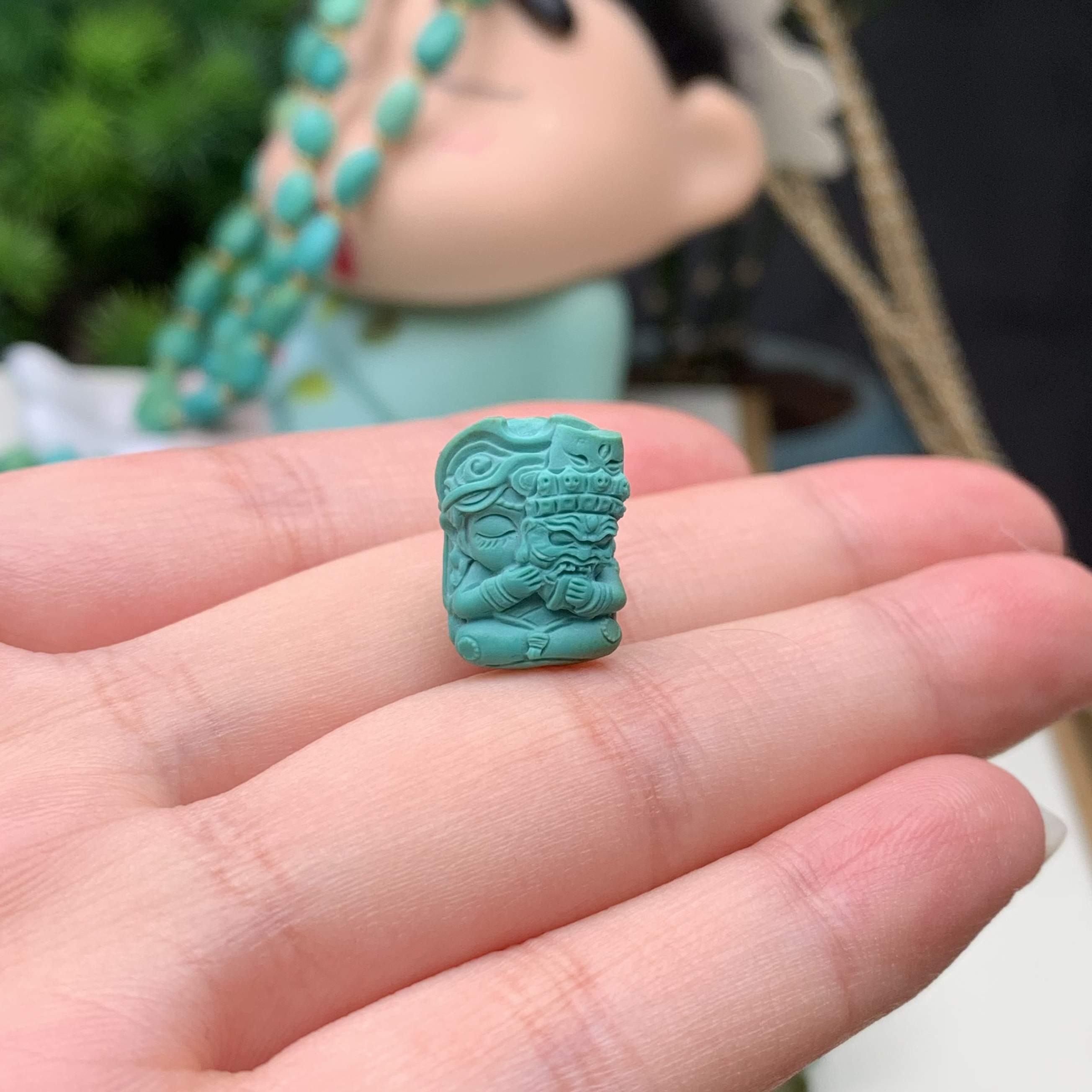 天然原矿无水无油绿松石精工瓷釉级玉化料扎基拉姆11.6✖️15✖️7.3