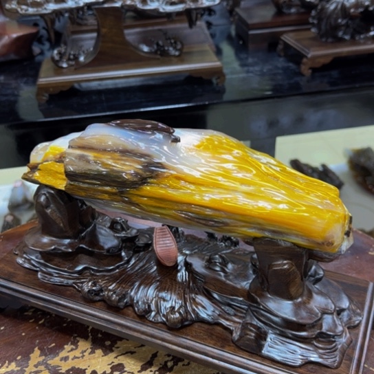 硅化玉摆件未镶嵌