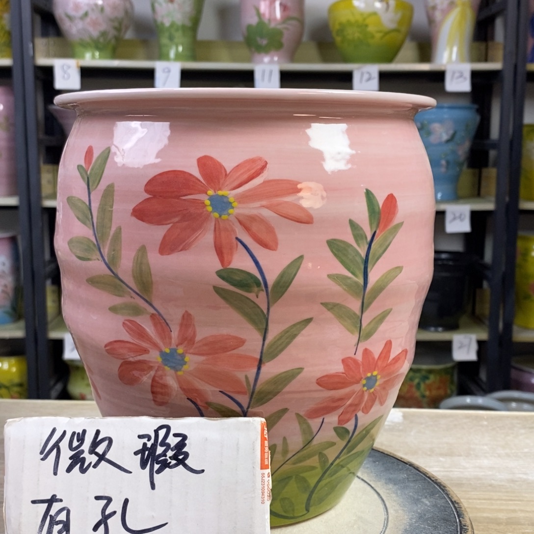 景德镇手工手绘陶瓷花盆