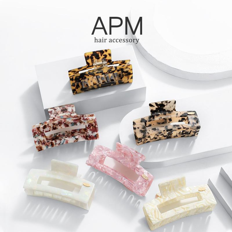 APM时尚方形加大号醋酸抓夹高级感头饰韩式气质发夹百搭简约发饰