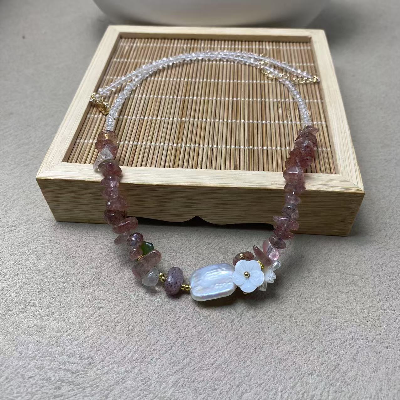 天然淡水珍珠精美项链-v094-多样性发一