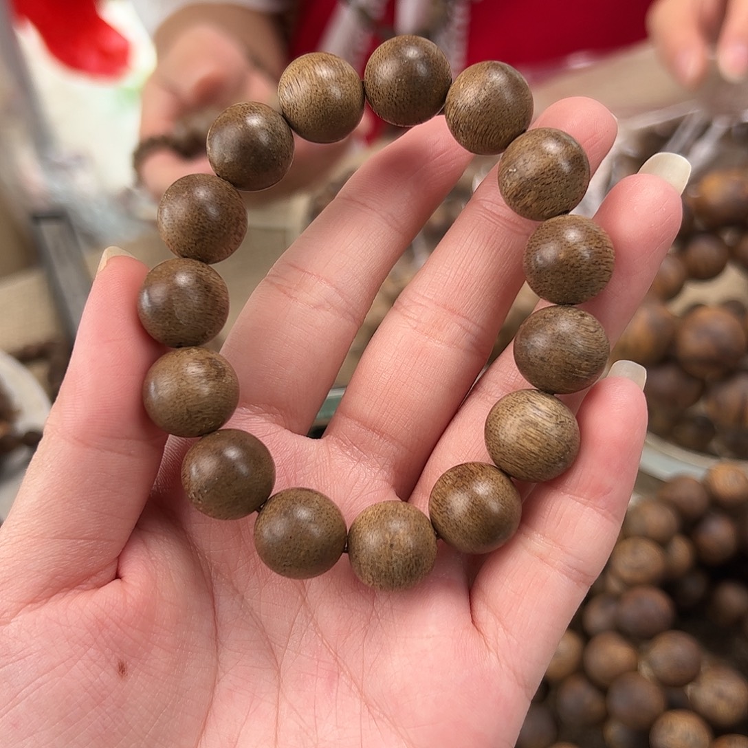 沉香手串沉香野菩萨奇14圆珠22g单多样性发一