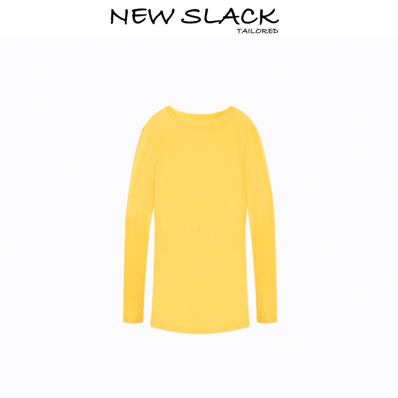 New slack NX250480超显白黄黑皮放心入简约长袖T恤