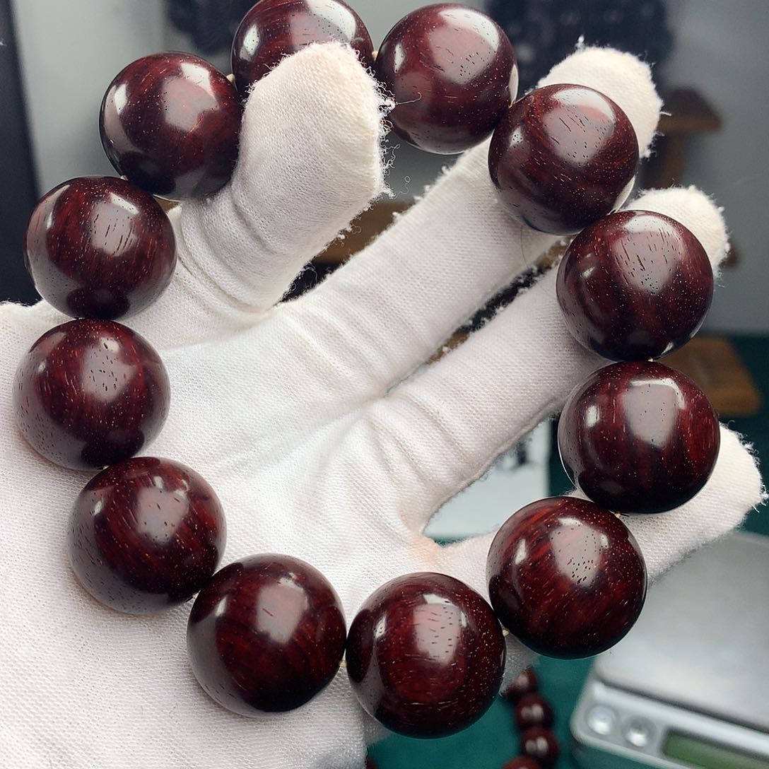 食***J手串/手链檀香紫檀（小叶紫檀）2.0高油高密