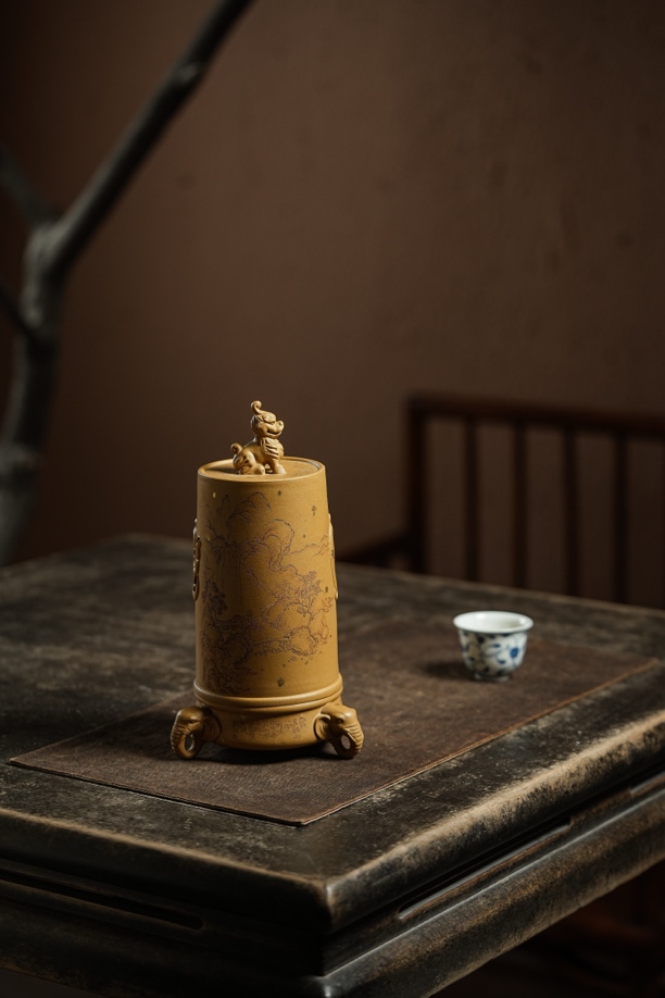 【知守.茶器】太平有象紫砂高端熏香炉，可定制刻绘画面