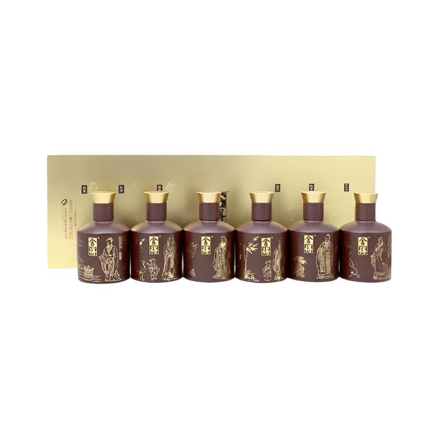 舍得古代名人智慧语录小酒礼盒 浓香型白酒52度100ml*6