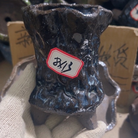 红陶粗陶花盆手工