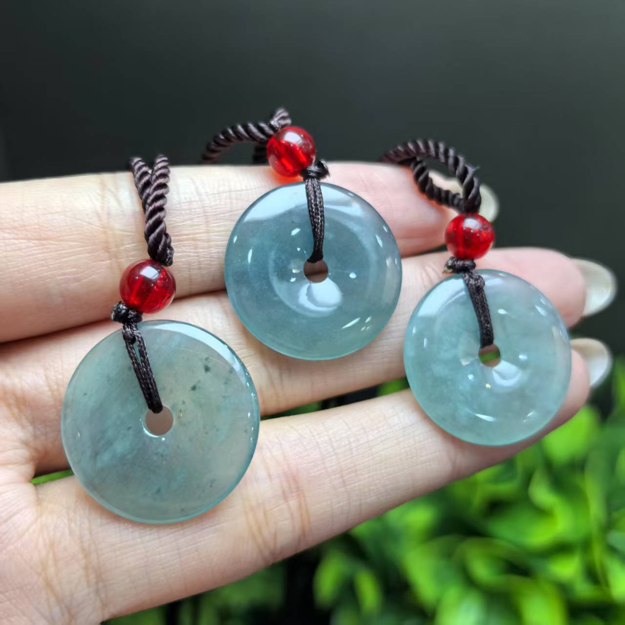 江德洋珠宝A5185翡翠A货平安扣吊坠-配绳-多样性发货只发一件