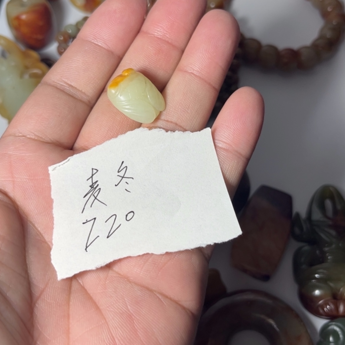 【闪购商品】未镶嵌透闪石质玉挂件麦*冬