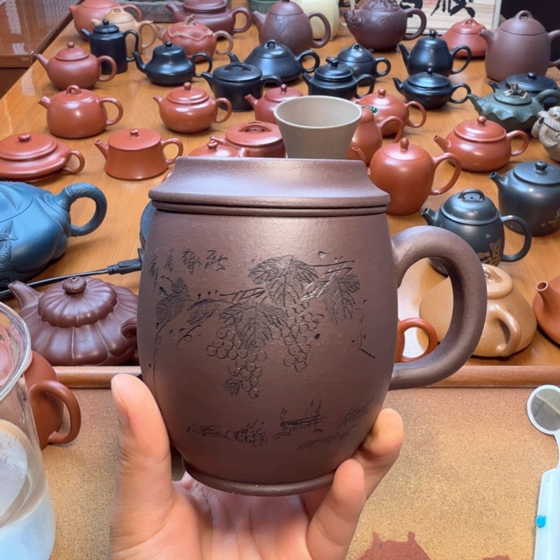 茶壶紫砂半手工紫砂壶一把