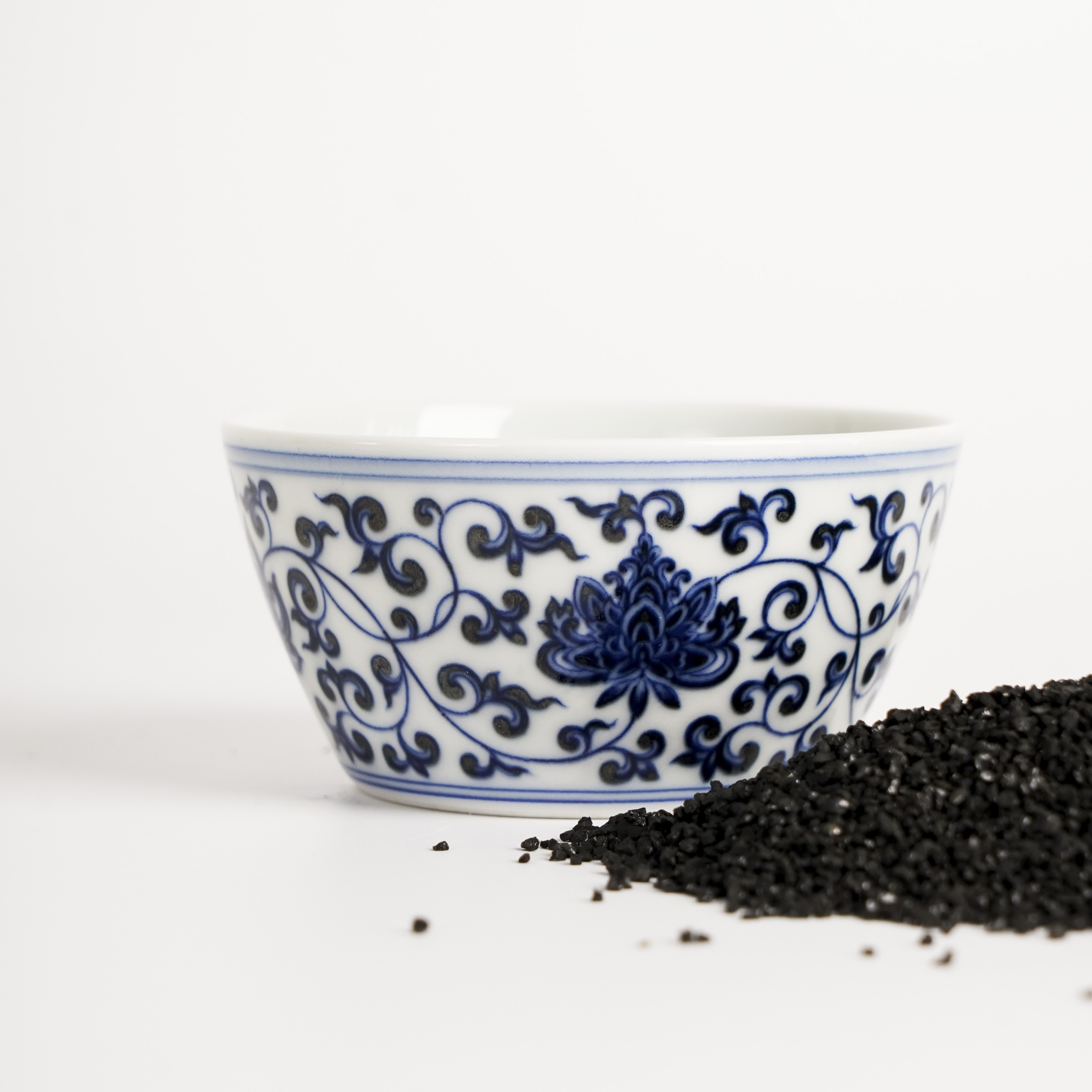 觉山隐窑觉山隐窑敦煌缠枝莲小元宝杯景德镇陶瓷高端茶具