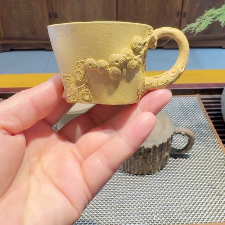 段泥茶壶松桩主人杯