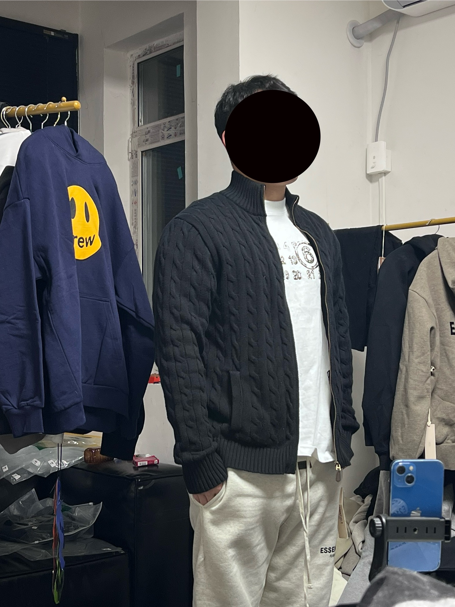 【富贵】小马全拉链开衫毛衣