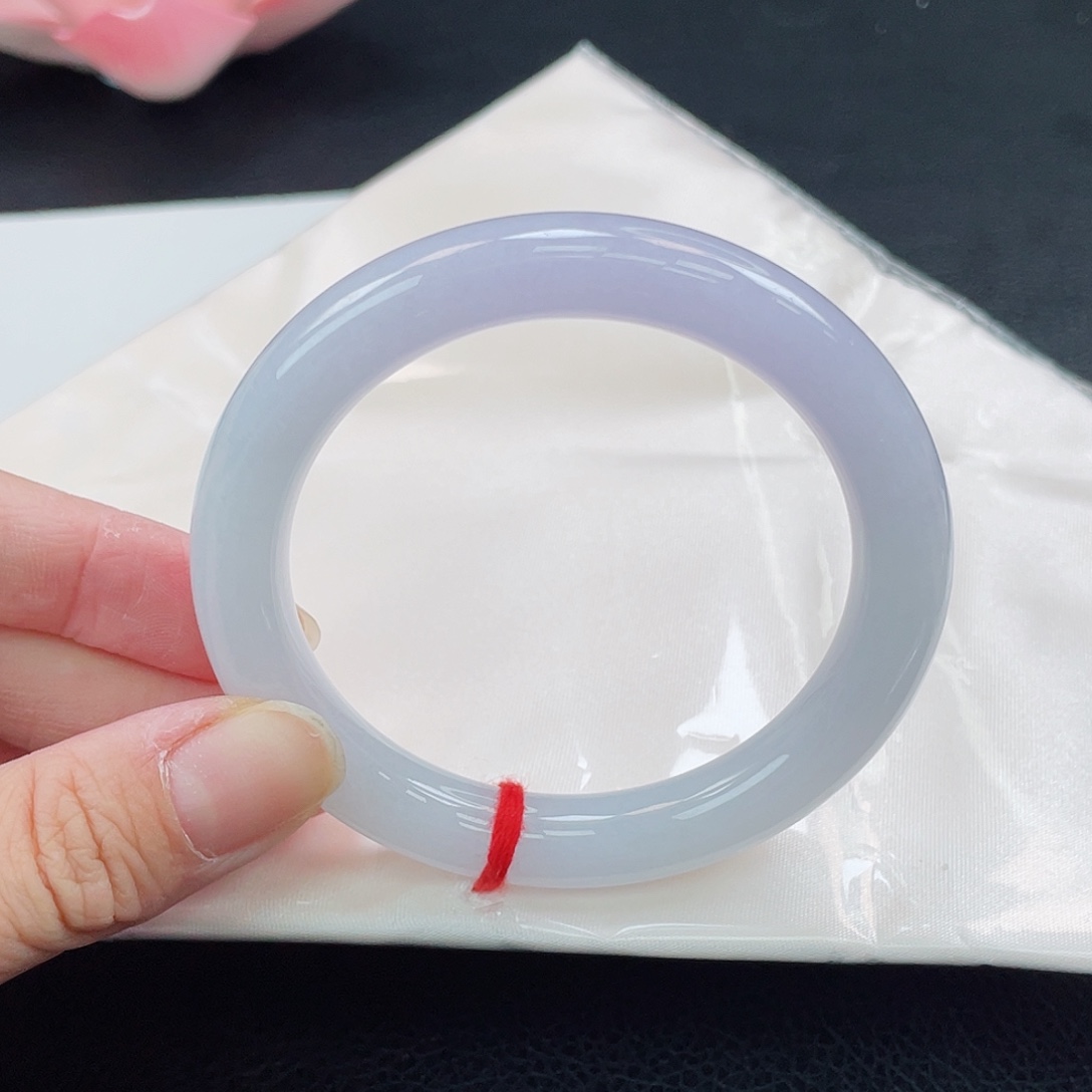 翡翠未镶嵌手镯粉紫仙女镯