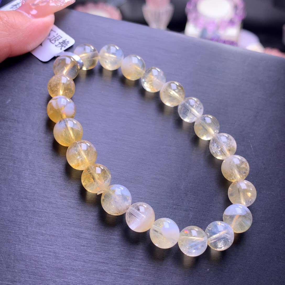 手链未镶嵌水晶黄水蓝针8+