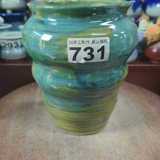 景德镇手工高温陶瓷：葫芦花边内口14高21