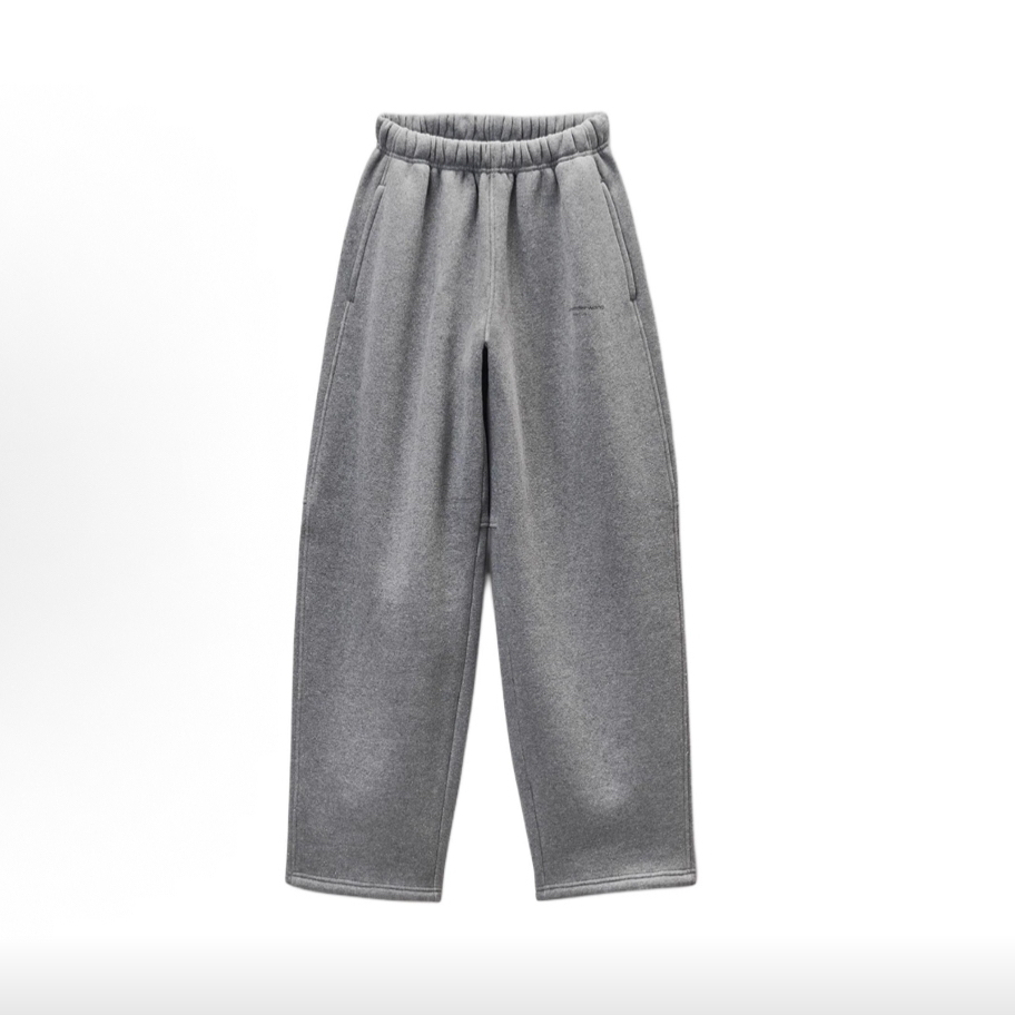 未使用 ALEXANDER WANG （东楠）灰色 水晶烫钻装饰休闲针织运动裤