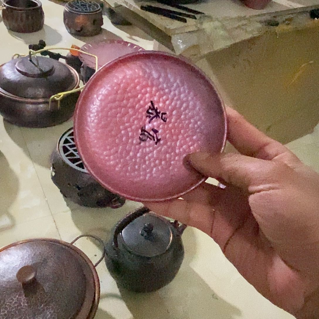 手工锻打工艺壶承小