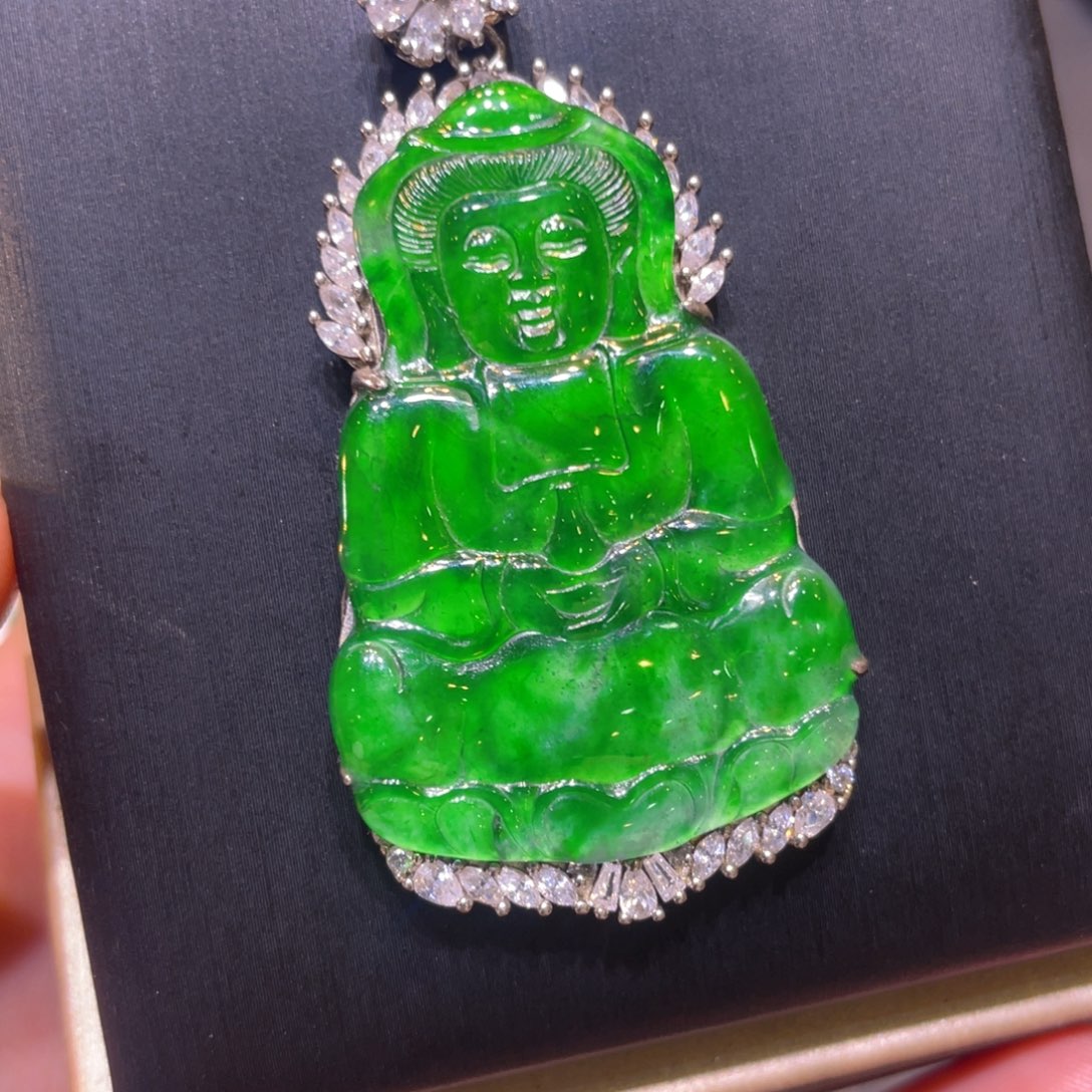 翡翠银S925镶嵌颈饰