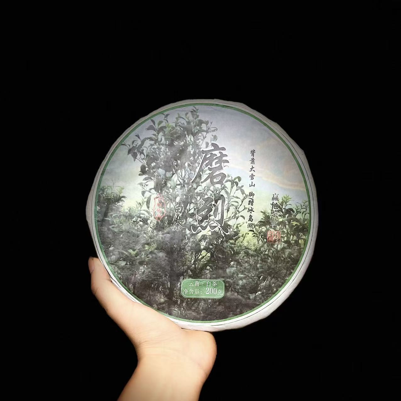 2023年 磨烈 200克白茶饼