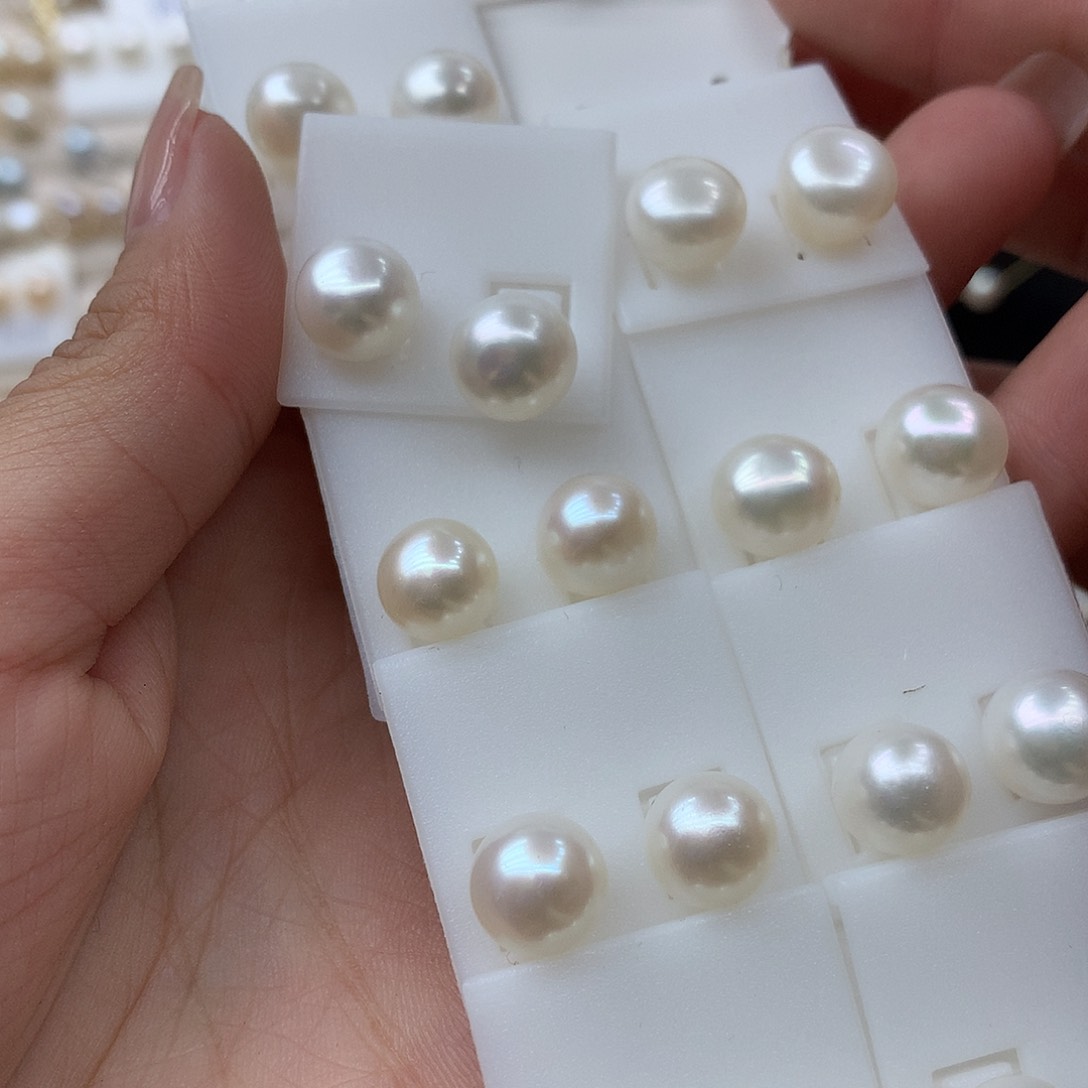 淡水珍珠9-10未镶嵌er5耳环