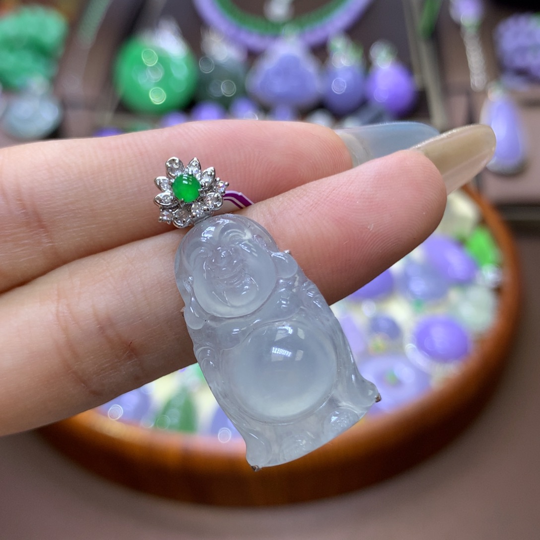 【闪购商品】翡翠18K金镶嵌颈饰翡翠