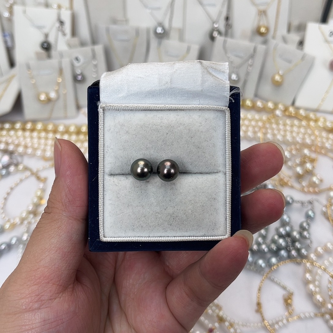 海水珍珠18K金镶嵌耳饰