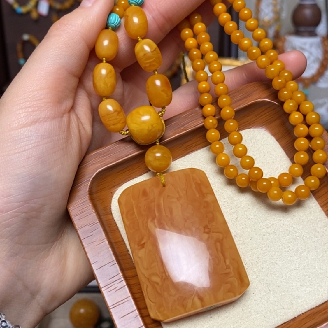 【闪购商品】蜜蜡颈饰未镶嵌项链