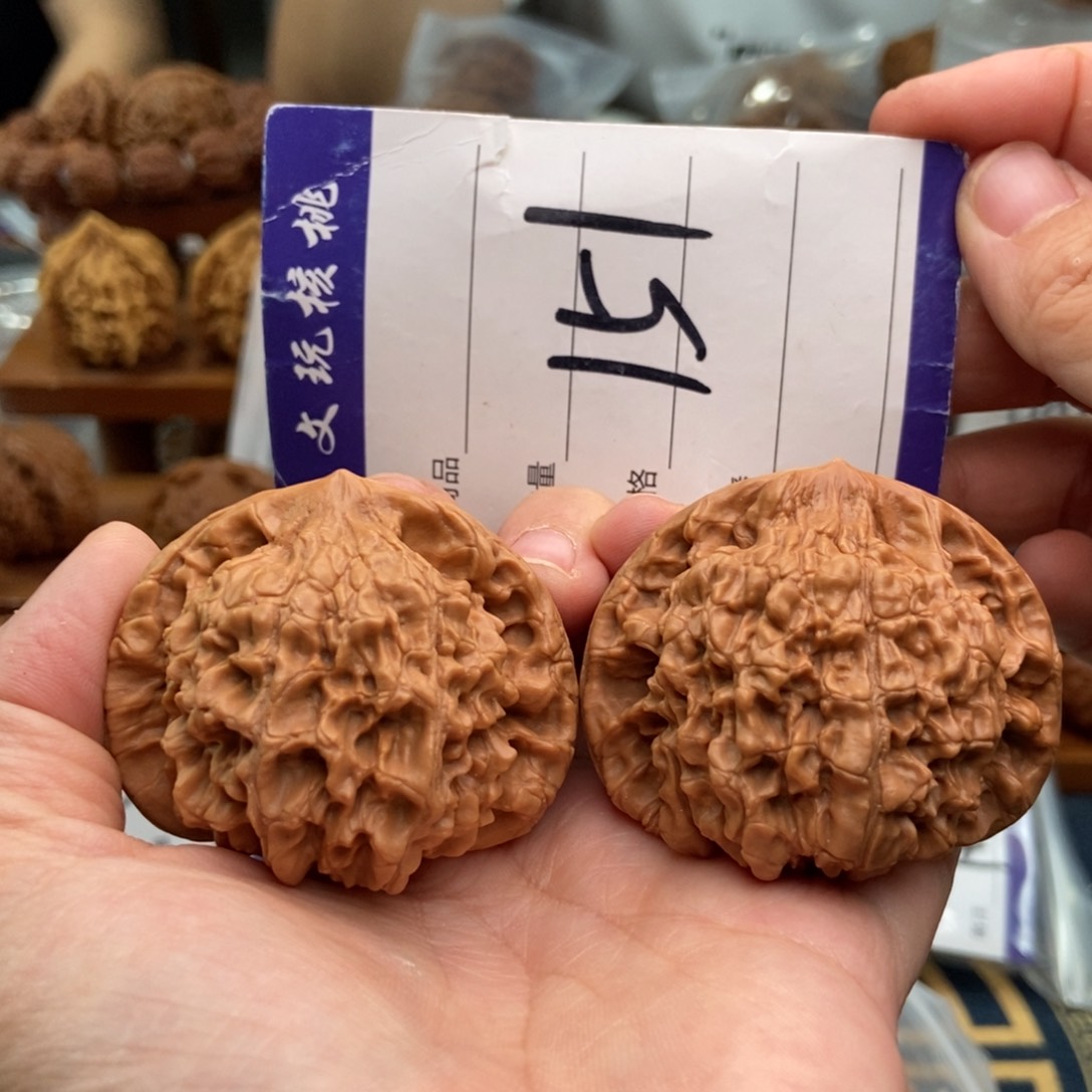 文玩核桃把件50官帽