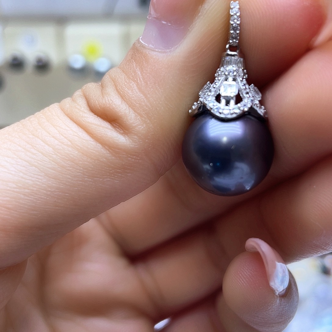 海水珍珠颈饰银S925镶嵌