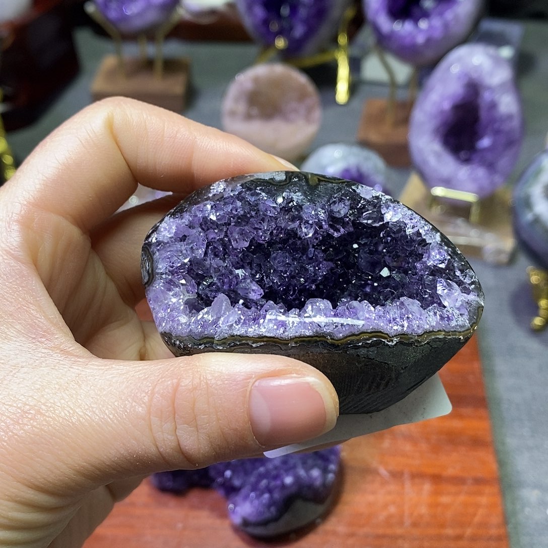 紫晶珠宝半成品未镶嵌