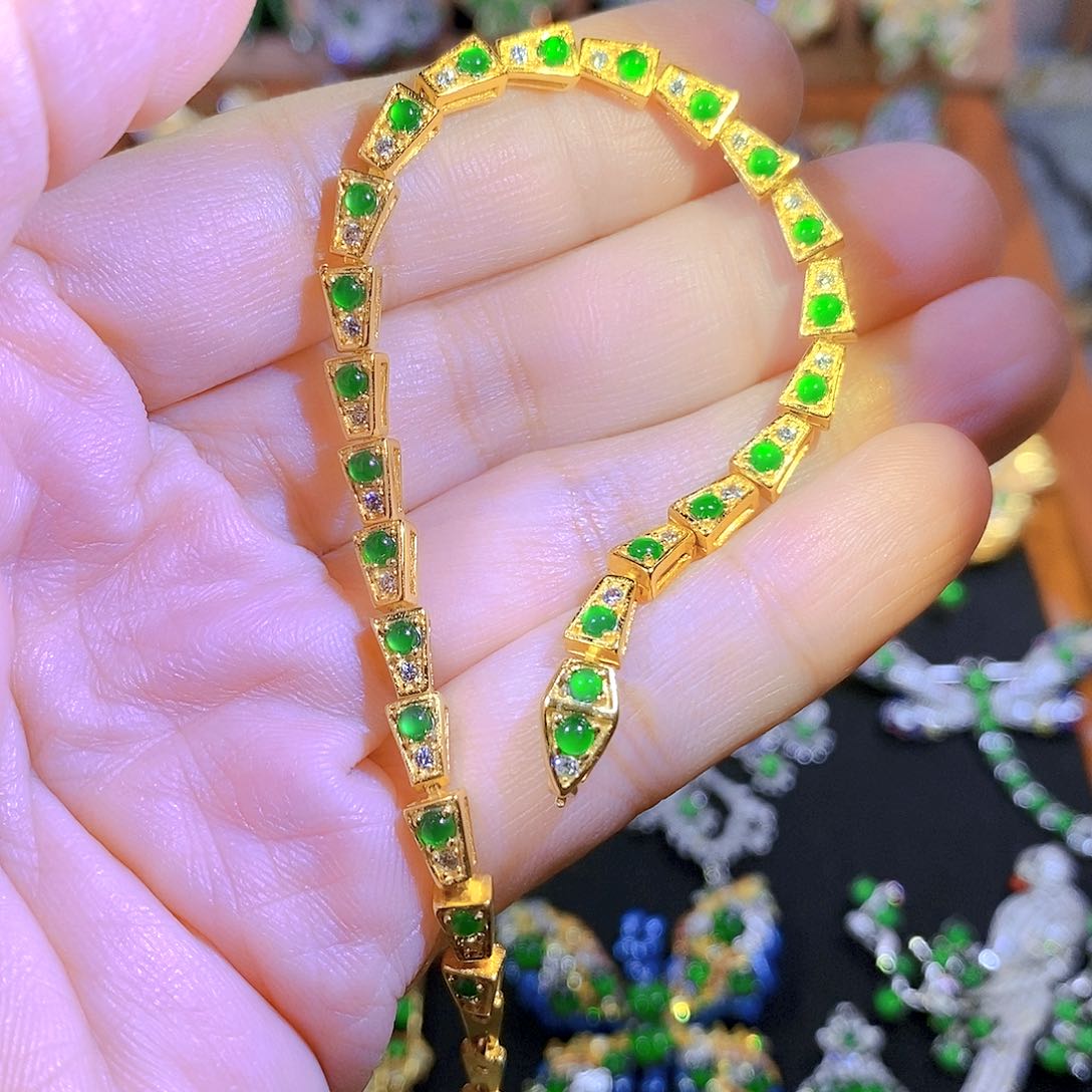 吊坠(不含链)银S925镶嵌翡翠