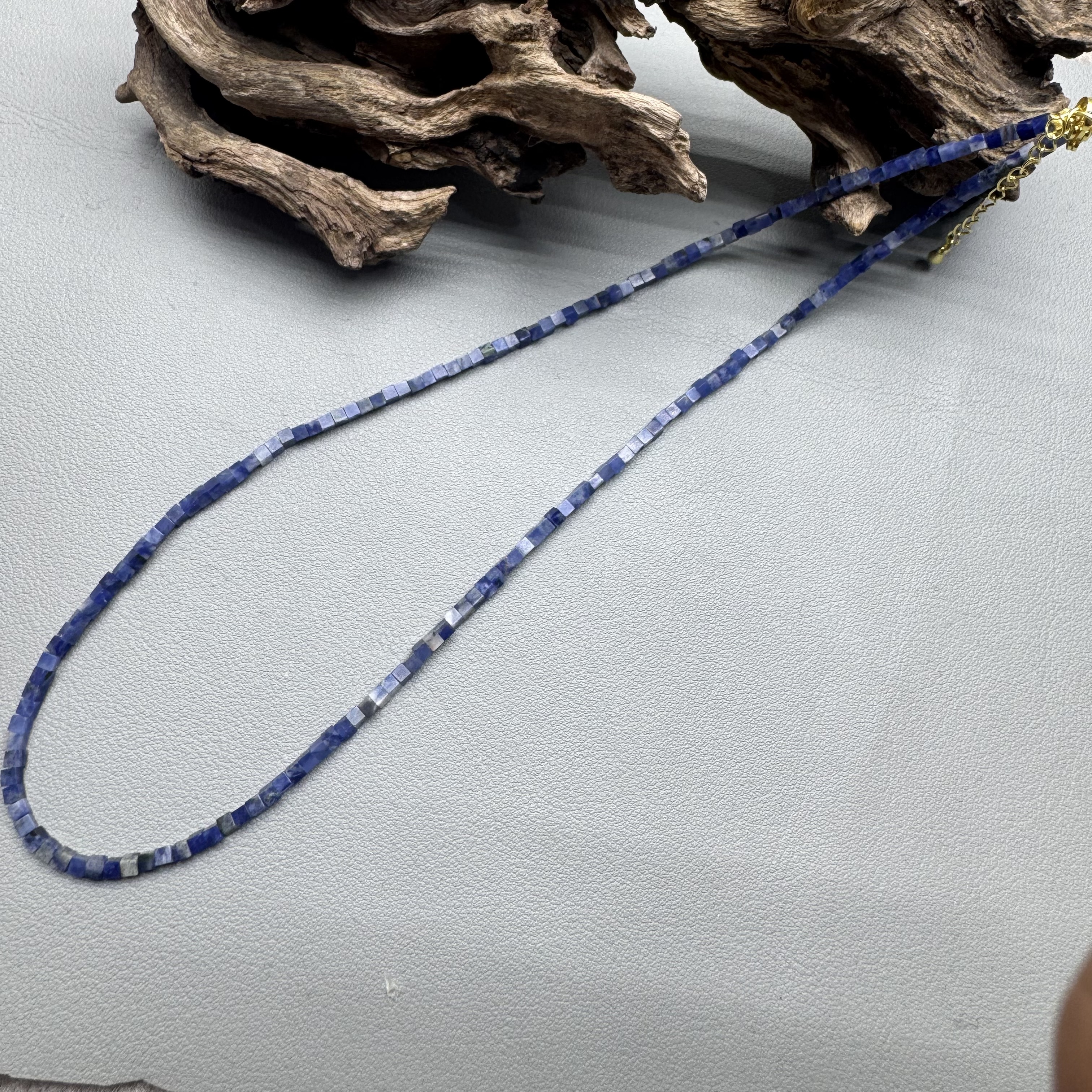 32040074南非玉化蓝舒方糖项链（多样性发其一）